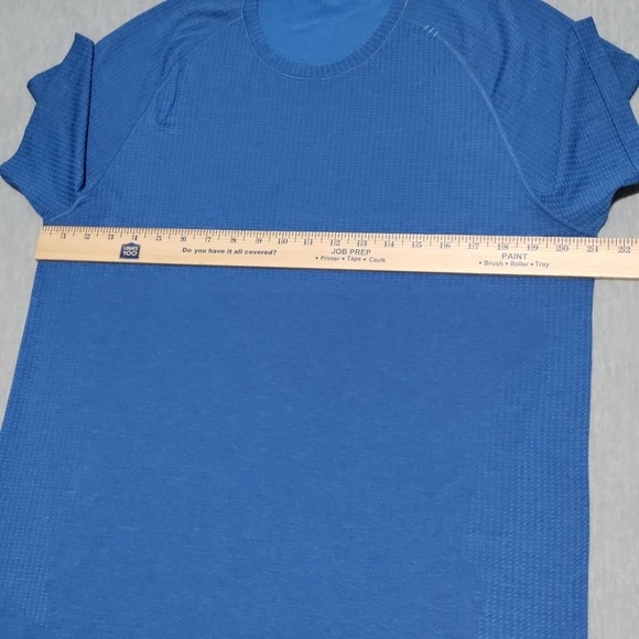Lululemon Metal Vent Tech Shirt Mens Large Blue Athletic Running Training Tee - Picture 9 of 12